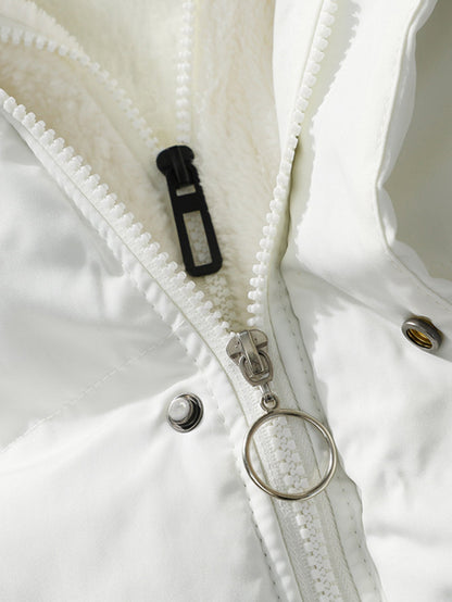 Cappotto Puffer con Cappuccio Teddy 2 in 1