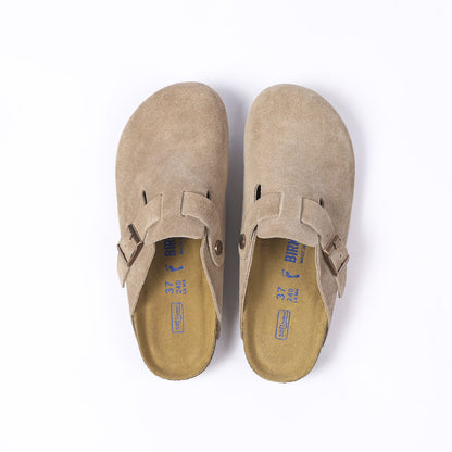 Sabot chiuso taupe con fibbia