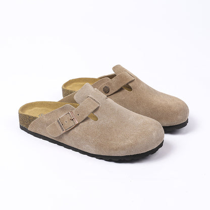 Sabot chiuso taupe con fibbia