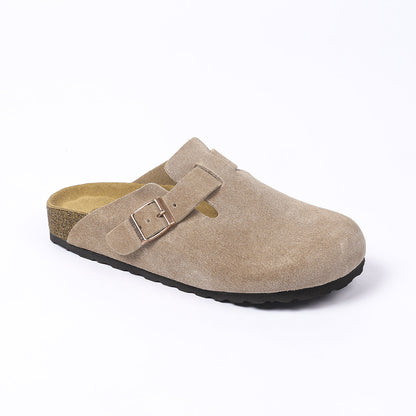 Sabot chiuso taupe con fibbia