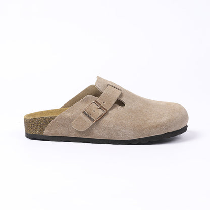 Sabot chiuso taupe con fibbia