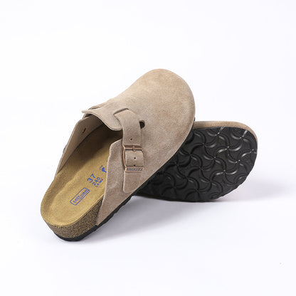 Sabot chiuso taupe con fibbia