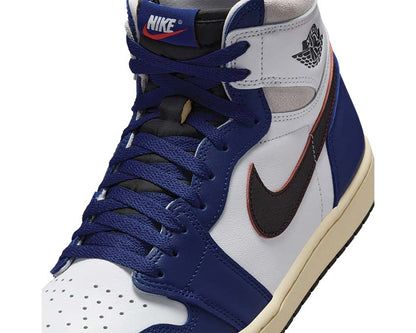 Scarpe da ginnastica alte retrò in pelle con design esclusivo