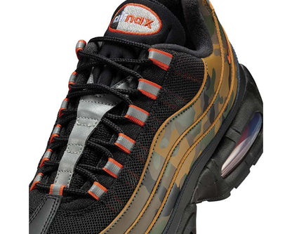 Scarpe da ginnastica unisex con ammortizzazione ad aria, colore arancione brillante.