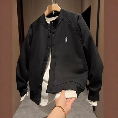 Giacca a Maglia con Collo Stand – Essenziale Moderno per Ogni Giorno