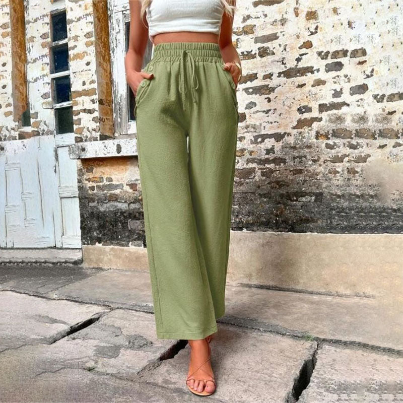 Pantaloni Casual a Colore Unito