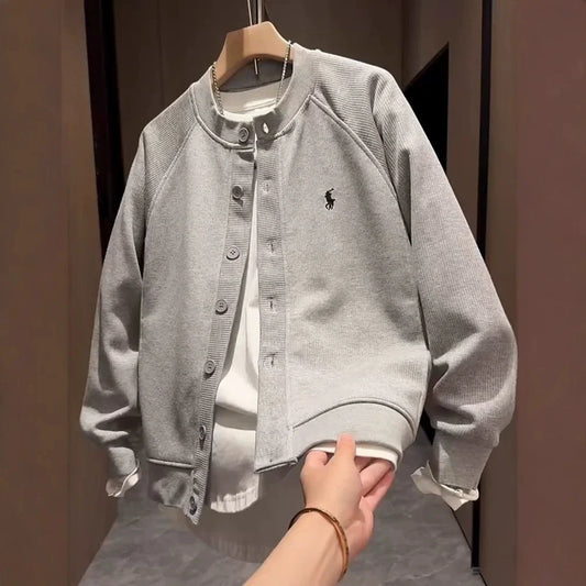 Giacca a Maglia con Collo Stand – Essenziale Moderno per Ogni Giorno