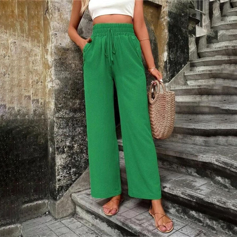 Pantaloni Casual a Colore Unito