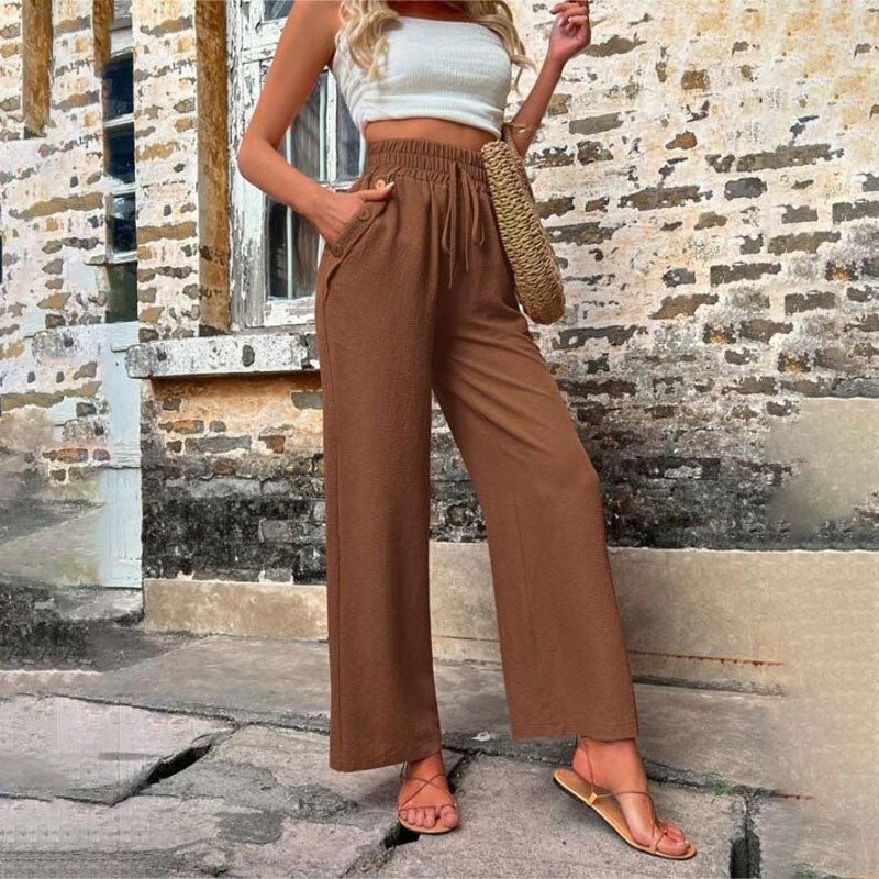 Pantaloni Casual a Colore Unito