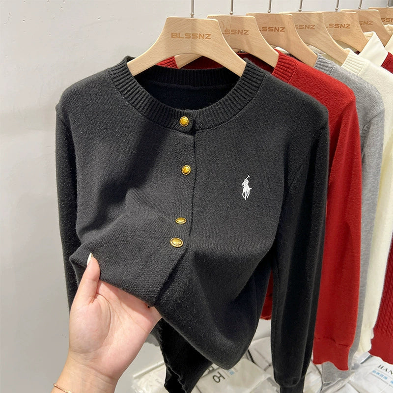 Cardigan Donna in Maglia Morbida con Bottoni