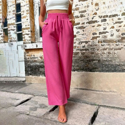 Pantaloni Casual a Colore Unito