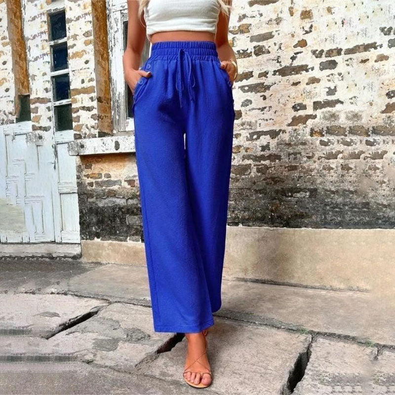 Pantaloni Casual a Colore Unito