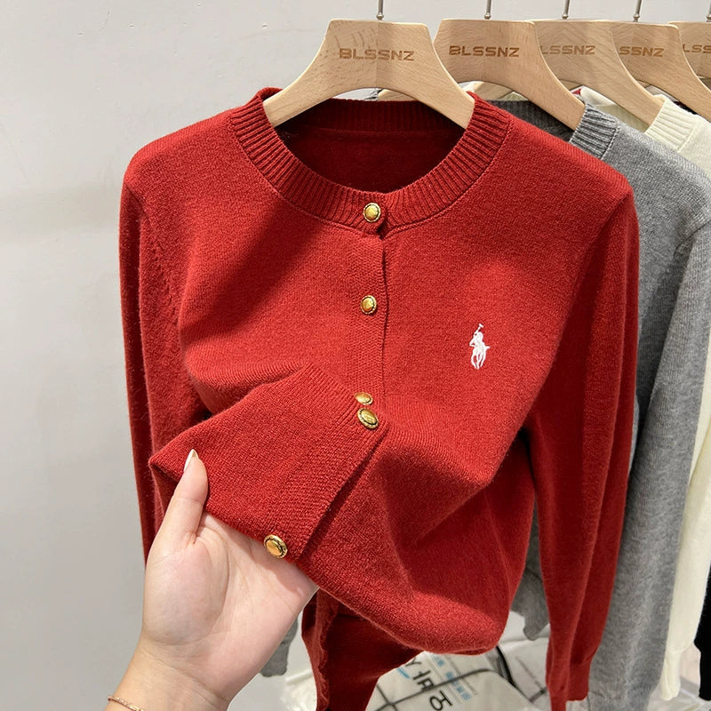 Cardigan Donna in Maglia Morbida con Bottoni