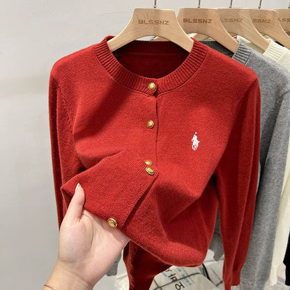 Cardigan Donna in Maglia Morbida con Bottoni