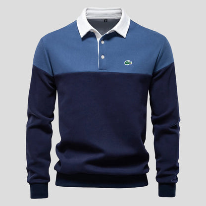 Polo in Cotone Color-Block Premium