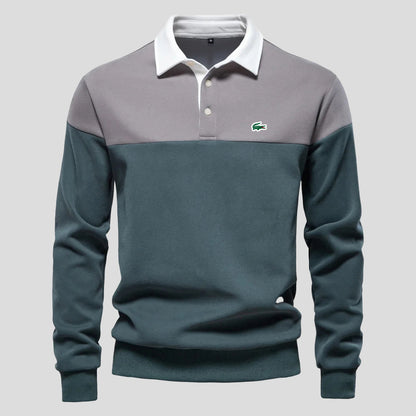 Polo in Cotone Color-Block Premium