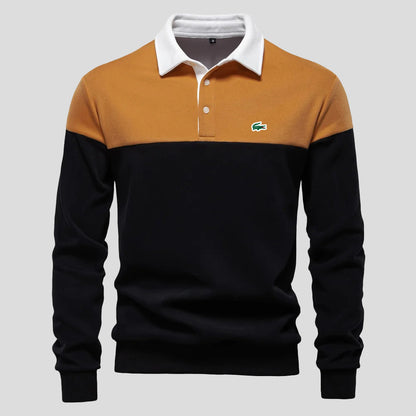Polo in Cotone Color-Block Premium