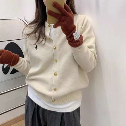 Cardigan Donna in Maglia Morbida con Bottoni