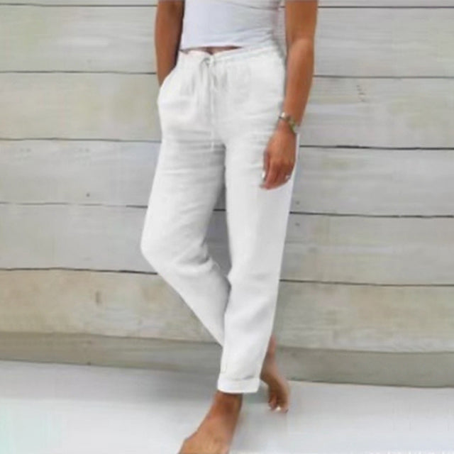 【Cotone e Lino】Pantaloni Casual Dritti