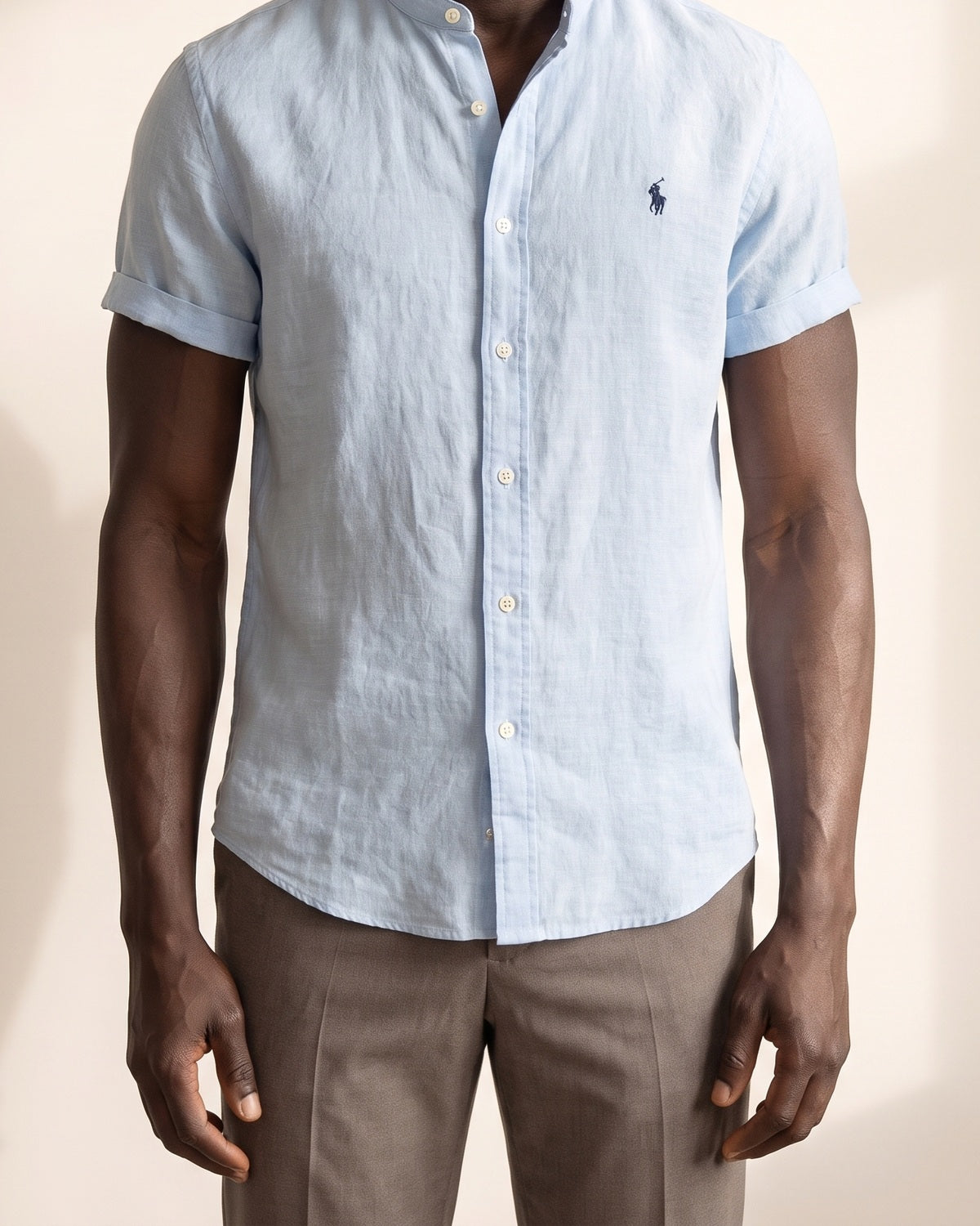 Proporzioni da abbinare di Camicia in Lino Classica per Uomini