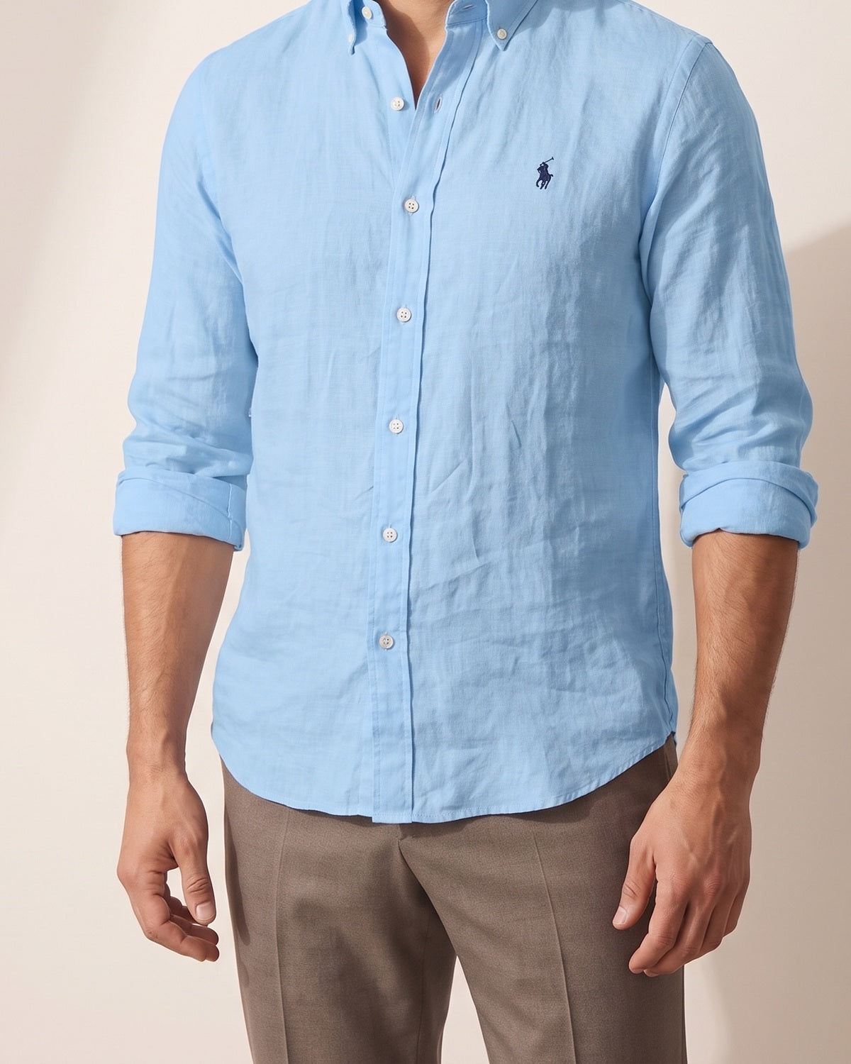 Proporzioni da abbinare di Camicia in Lino Traspirante da Uomo