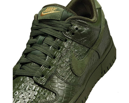 Scarpe basse in pelle effetto coccodrillo verde per donna