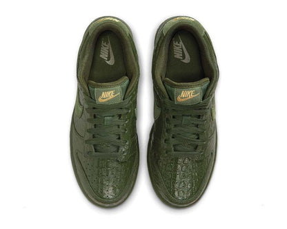 Scarpe basse in pelle effetto coccodrillo verde per donna