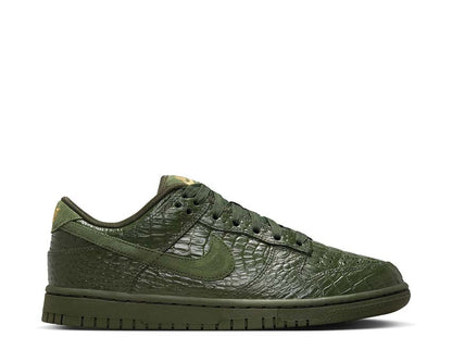 Scarpe basse in pelle effetto coccodrillo verde per donna
