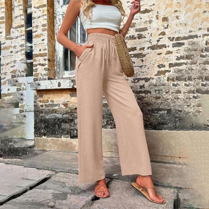 Pantaloni Casual a Colore Unito