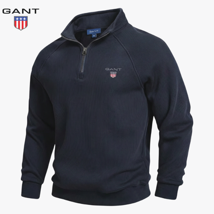 GANT™ Maglione mezza zip a coste