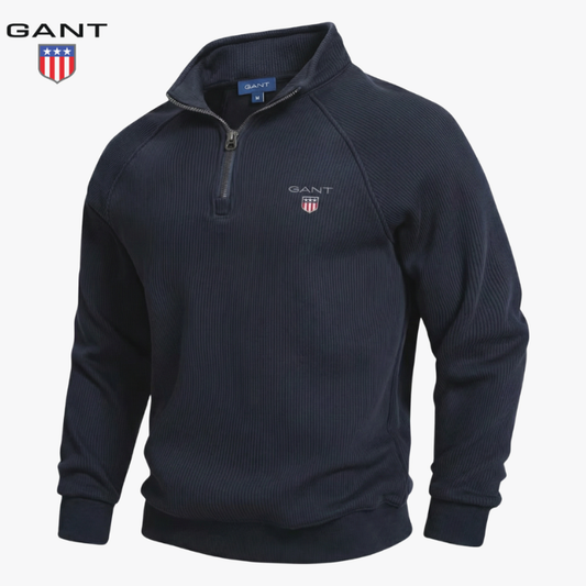 GANT™ Maglione mezza zip a coste