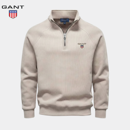 GANT™ Maglione mezza zip a coste