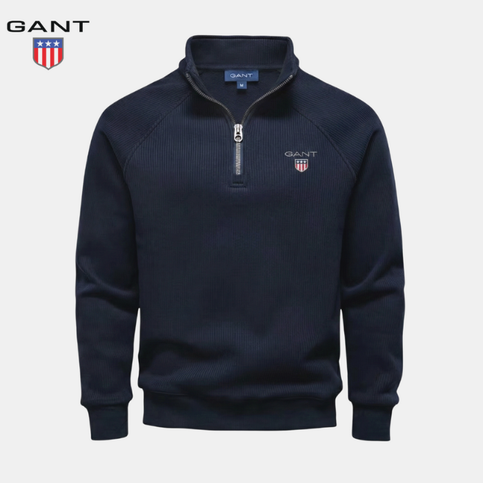 GANT™ Maglione mezza zip a coste
