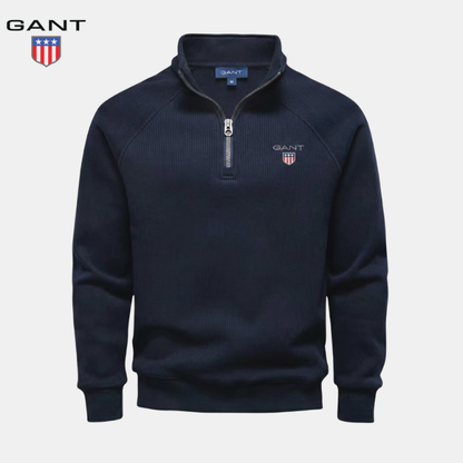 GANT™ Maglione mezza zip a coste