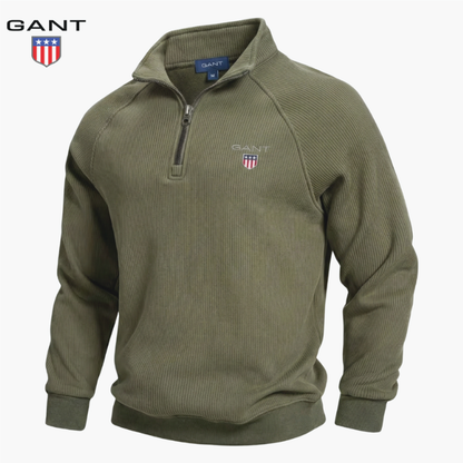 GANT™ Maglione mezza zip a coste