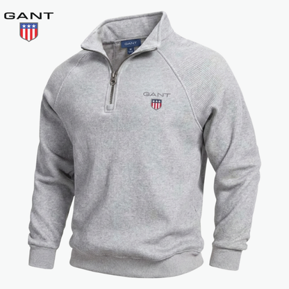GANT™ Maglione mezza zip a coste