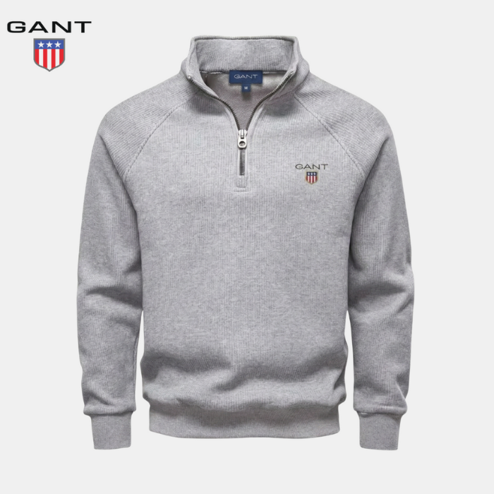 GANT™ Maglione mezza zip a coste