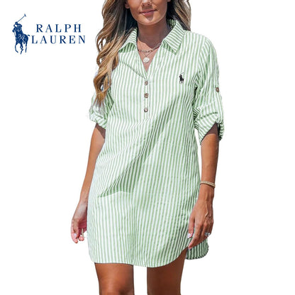 RL - Vestito Camicia Striato da Donna