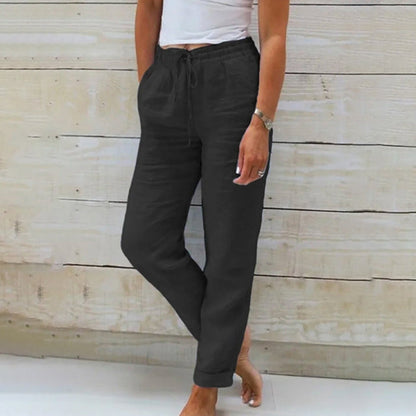 【Cotone e Lino】Pantaloni Casual Dritti
