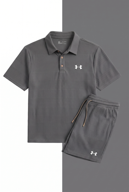 Completo Camicia con Colletto Casual Grigio Scuro