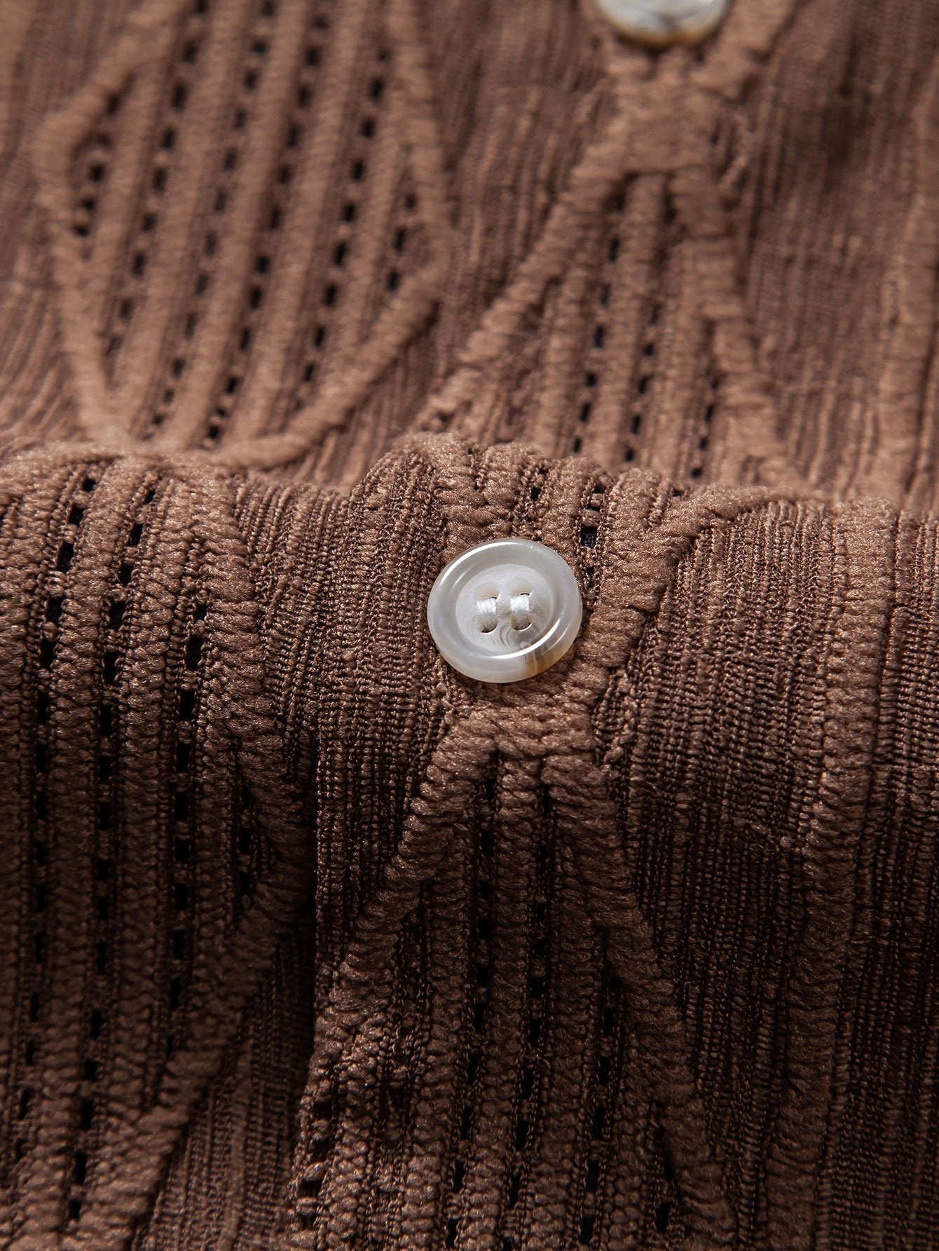 Camicia Geometrica Jacquard Cubana & Pantaloni in Lino a Gamba Dritta