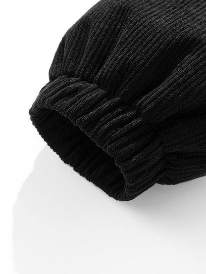 Cappotto Puffer con Cappuccio e Zip in Corduroy 2 in 1