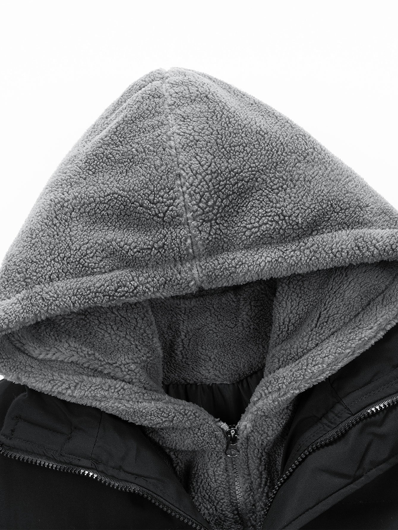 Giacca Puffer con Cappuccio Teddy 2 in 1