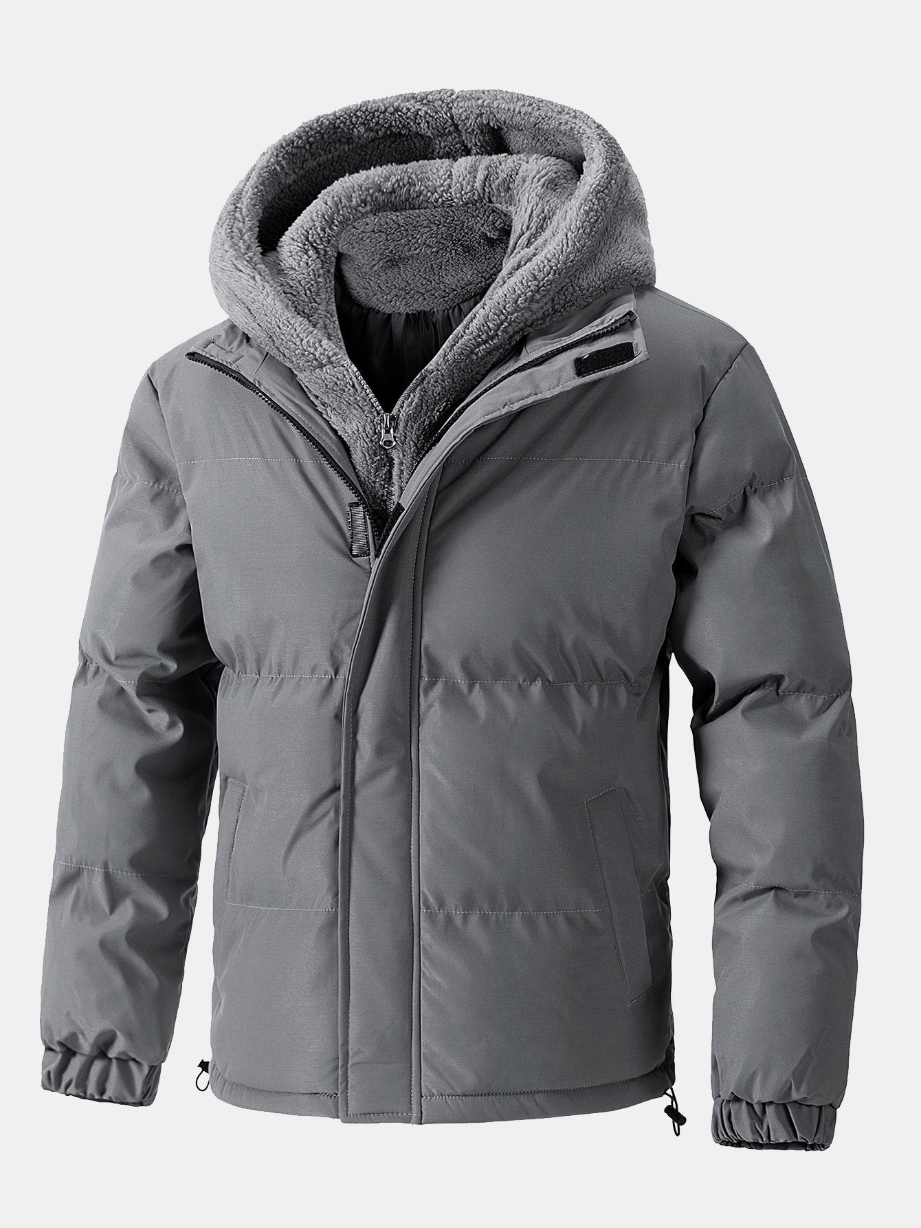 Giacca Puffer con Cappuccio Teddy 2 in 1