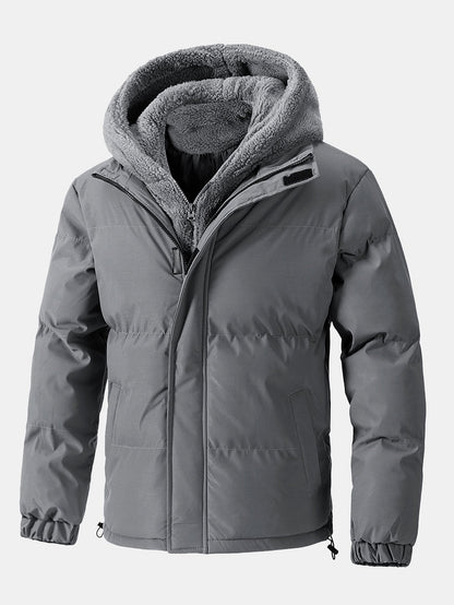 Giacca Puffer con Cappuccio Teddy 2 in 1