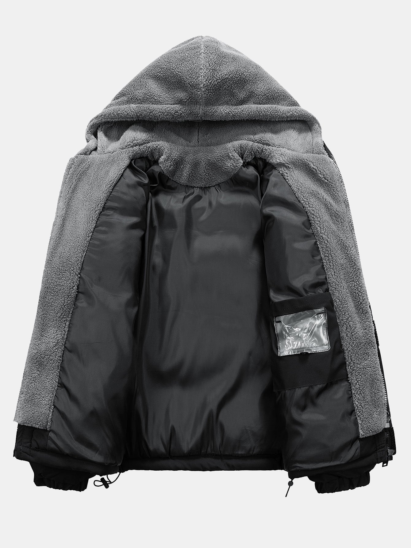 Giacca Puffer con Cappuccio Teddy 2 in 1