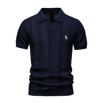 Polo in Maglia Premium - Blu