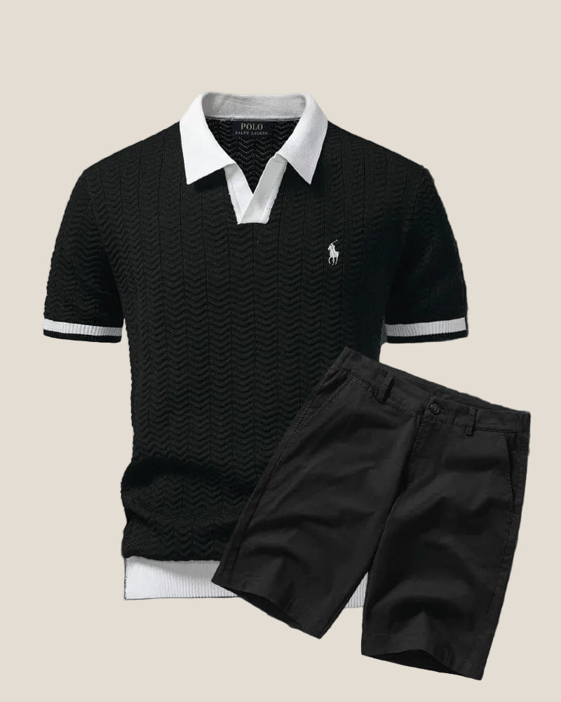 Set Polo Old Money Due Pezzi - Nero