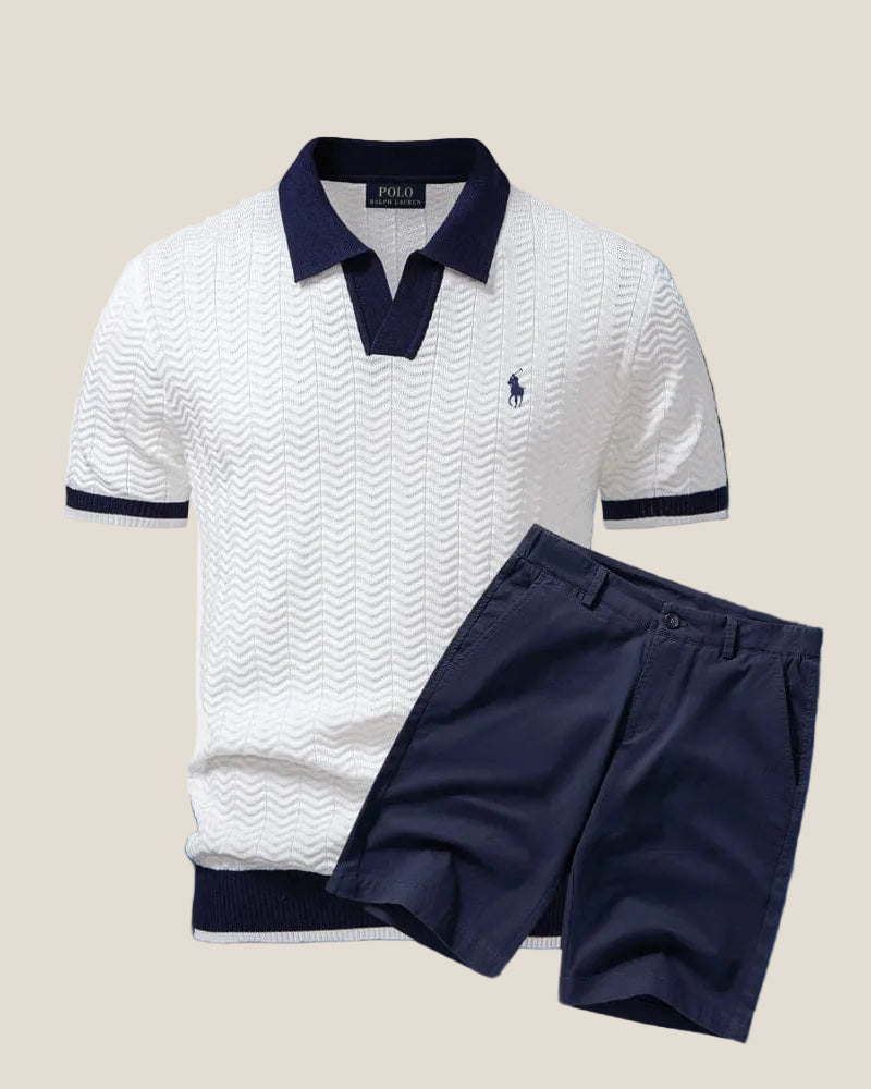 Set Polo Old Money Due Pezzi - Bianco