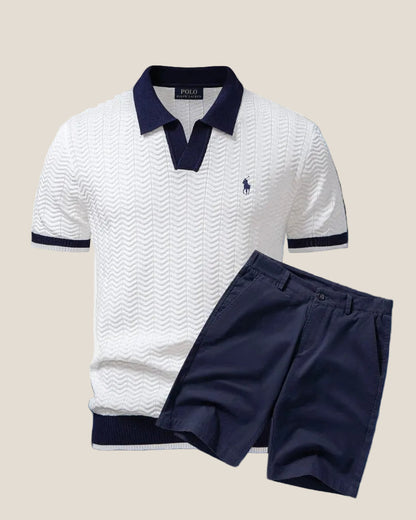 Set Polo Old Money Due Pezzi - Bianco